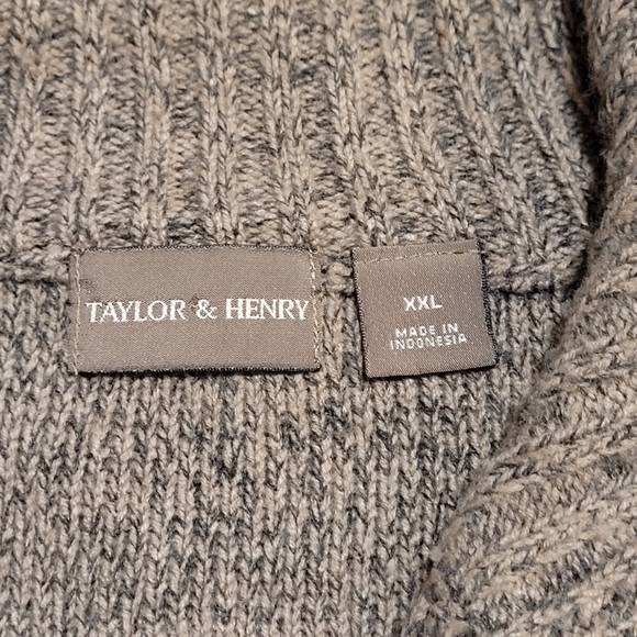 Taylor & Henry Full Zip Sweater Cardigan Men's Size XXL Nordic Style - Picture 6 of 10